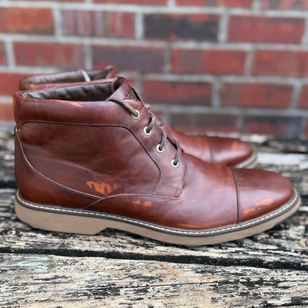 Sperry Top-Sider Commander Men's Sz 13 Brown Leather Oxford Chukka Boots T9